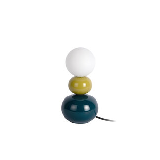 Leitmotiv Tischlampe Firenze Pellet - blau/olivgrün Leitmotiv Tischlampe Firenze Pellet - blau/olivgrün