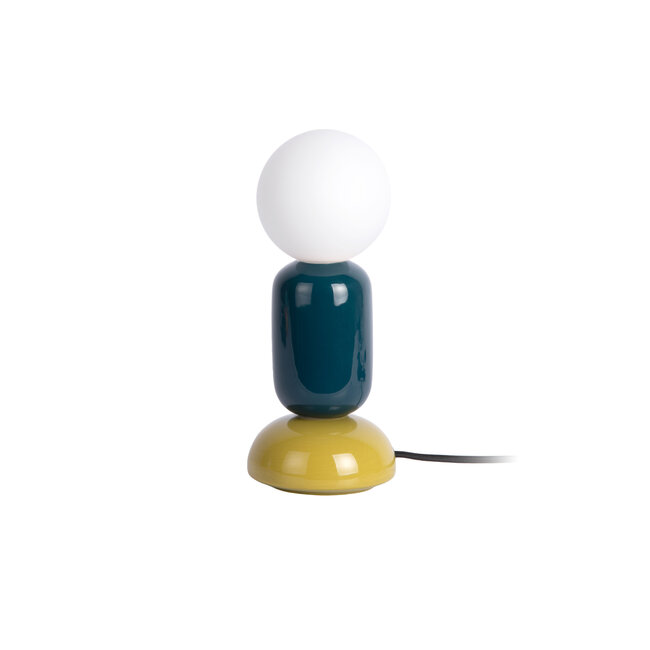 Leitmotiv Tischlampe Firenze Tube - blau/olivgrün