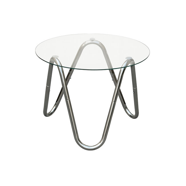 Leitmotiv - Table d'appoint Ventana Round Chrome