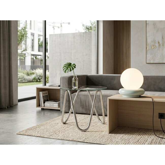 Leitmotiv - Lampe de Table Catania Ring - bleu clair