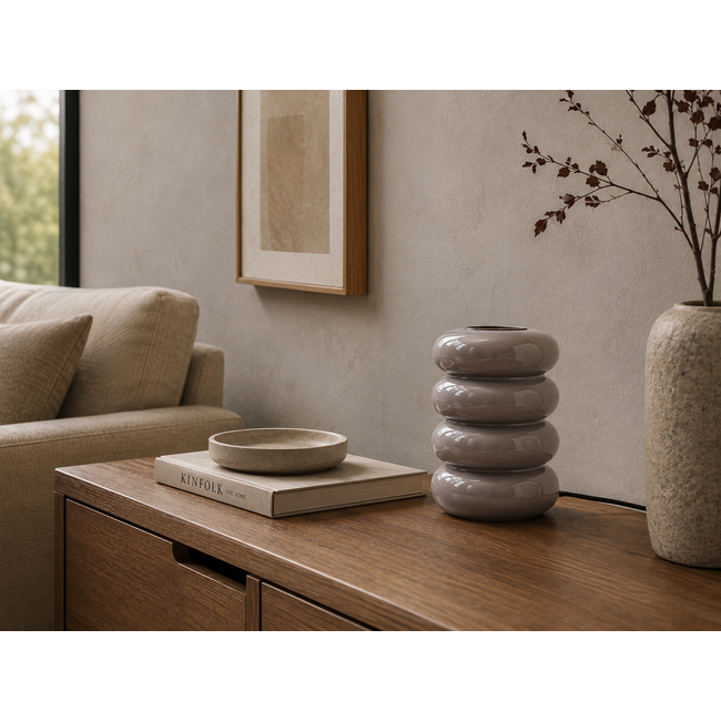 Leitmotiv - Lampe de Table Aro - gris chaud