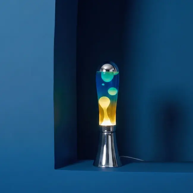 Balvi - Lava Lamp Magma Sunrise - yellow/blue - silver base