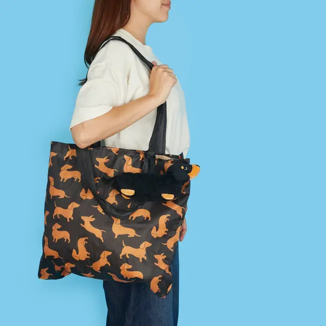 Balvi - Sac Cabas et Breloque de Sac Teckel - sac de courses pliable
