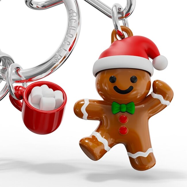 Metalmorphose - Porte-Clés Gingerbread Man -  Bonhomme Pain d'épices