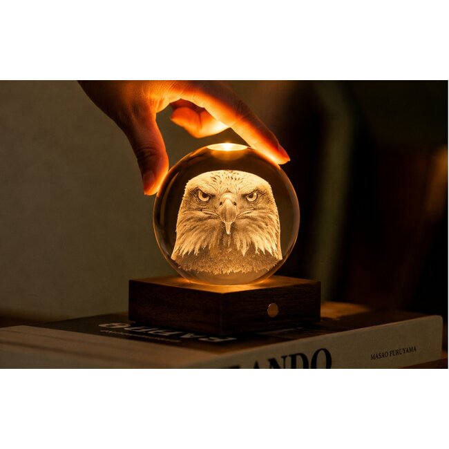 Gingko - Amber Crystal Ball Night Light -  Arend