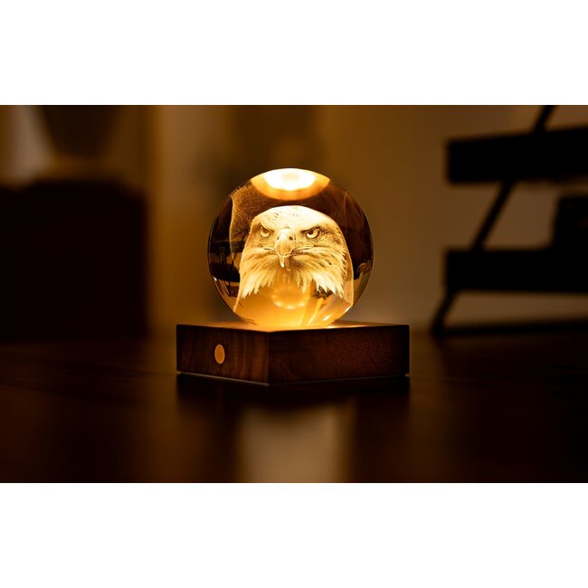 Gingko - Amber Crystal Ball Night Light -  Arend