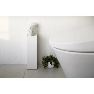 Yamazaki  Toilet Paper Holder 'Closed Tower' (white)