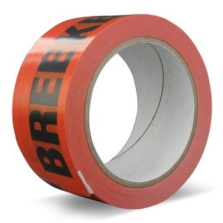 Euro-Label  Oranje Tape - Breekbaar/Fragile