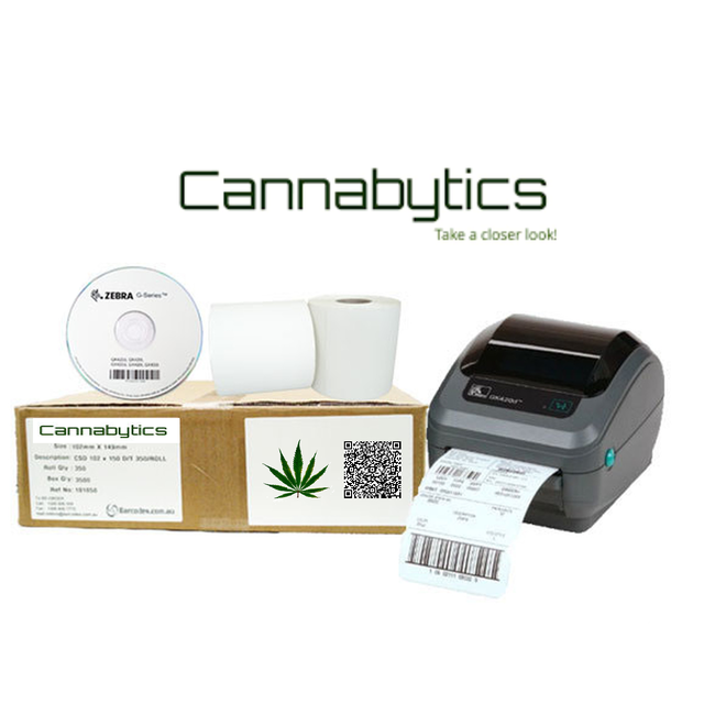 Zebra Cannabytics labelprinters, etiketten en kassa en pinrollen