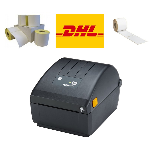 Zebra DHL Starterspakket | Zebra ZD220D Labelprinter + 1.200 DHL labels