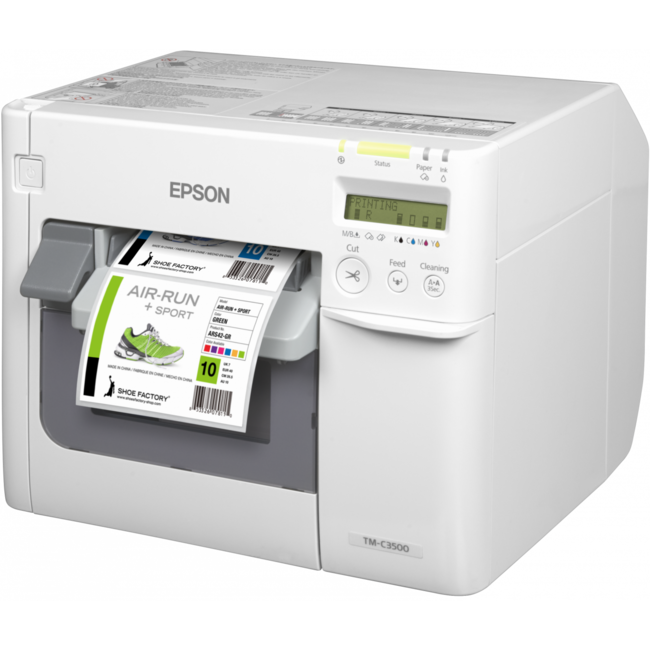 Epson C3500 met USB en Ethernet (Starterkit met etiketten en inkt)