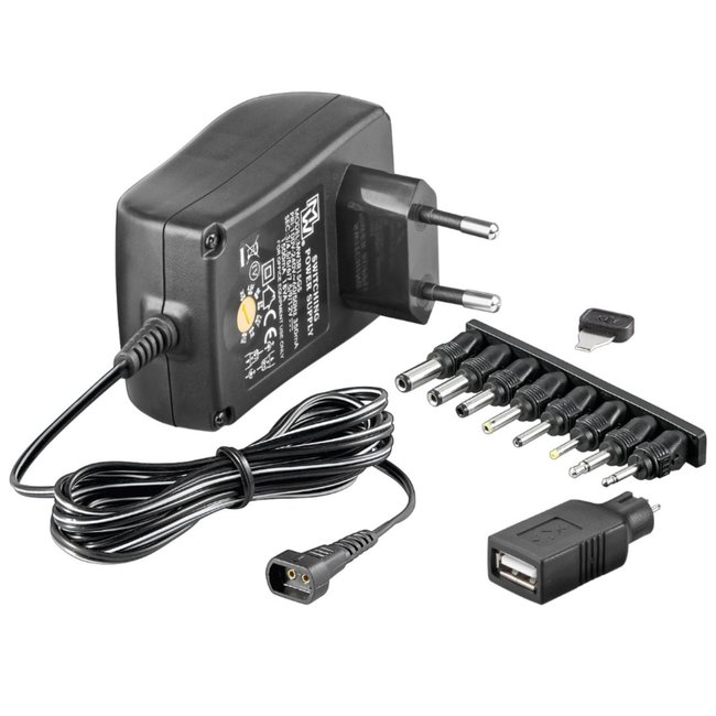 Euro-Label Universele AC - DC adapter - 1500mA ( 3 - 12 volt)