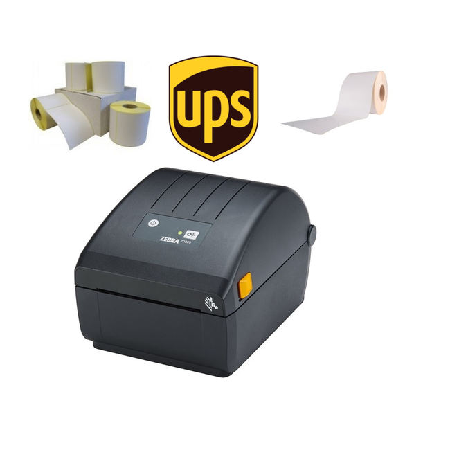 Zebra UPS Starterspakket | Zebra ZD220D Labelprinter + 1.200 verzendlabels