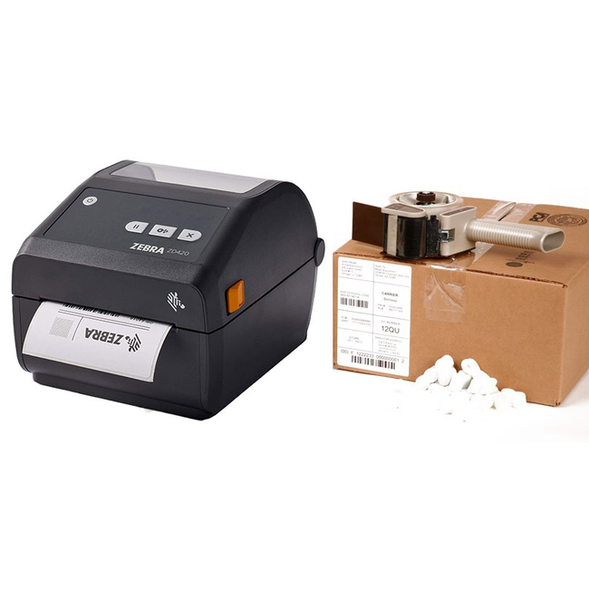 Zebra ZD421D Starterspakket | Labelprinter + 12 rollen verzendetiketten