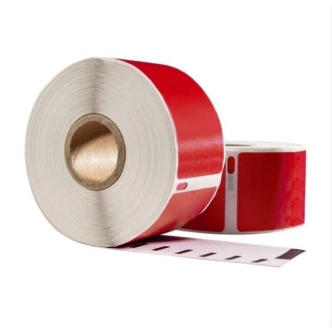 Dymo 99012 Rood compatible labels, 89 mm x 36 mm, 260 etiketten, permanent