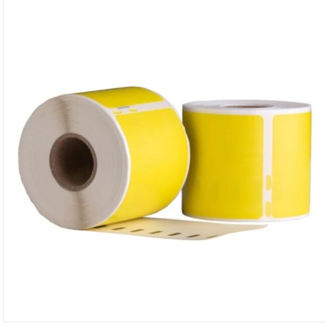 Dymo 99014 Geel compatible labels, 101 mm x 54 mm, 220 etiketten, permanent