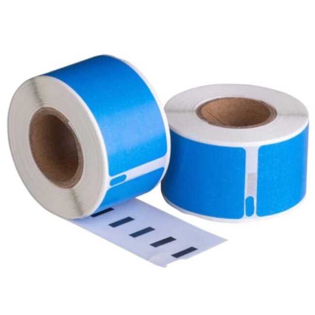 Dymo 99014 Blauw compatible labels, 101 mm x 54 mm, 220 etiketten, permanent