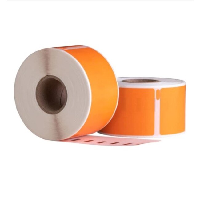 Dymo 99012 Oranje compatible labels, 89 mm x 36 mm, 260 etiketten, permanent