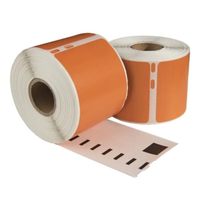 Dymo 99014 Oranje compatible labels, 101 mm x 54 mm, 220 etiketten, permanent