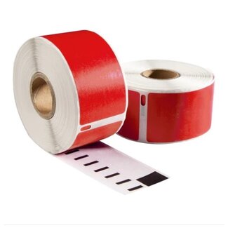 Dymo 99010 Rood compatible labels, 89 mm x 28 mm, 260 etiketten, permanent