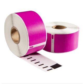 Dymo 99010 roze compatible labels, 89 x 28 mm, 260 etiketten, permanent