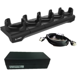 Zebra Oplaad-/communicatiestation voor TC5x 5 slots ethernet (incl voeding en kabel)