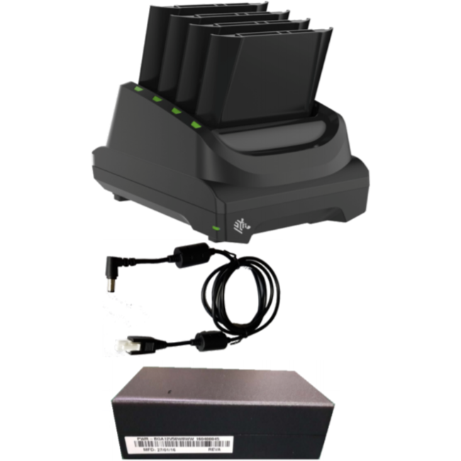 Zebra batterij oplaadstation voor de TC5x 4 slots (inc. voeding en kabel)