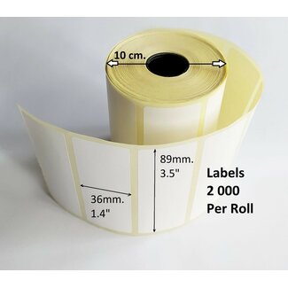 Euro-Label  Etiketten 89 x 36mm - Thermisch - 2.000 per rol