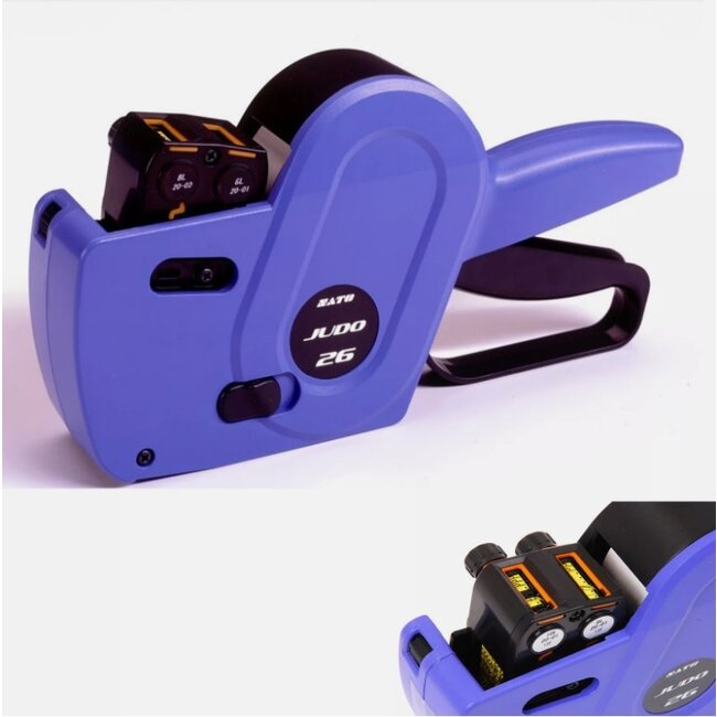 Euro-Label  Judo 26 Starter Kit - Inhoud: prijstang (2 lijns) + inktrol + 1200 etiketten (26x16/wit/permanent)