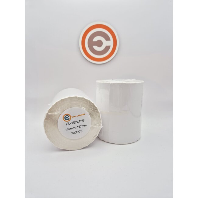 Euro-Label  EL- 102 x 150mm verzendlabels - 300 per rol - Permanente Acrylaat lijm