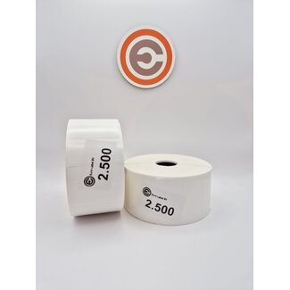 Euro-Label  50 x 22mm - PE Top White Euro-Labels 2.500 per rol