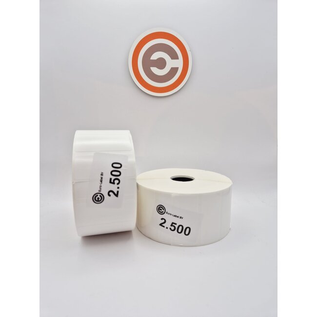Euro-Label  50 x 22mm - PE Top White Euro-Labels 2.500 per rol