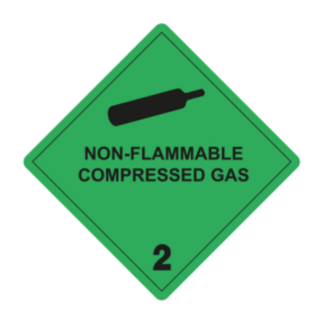 IMO 2.2 - Niet-brandbare gaslabel, 100 x 100 mm, 1.000 stuks