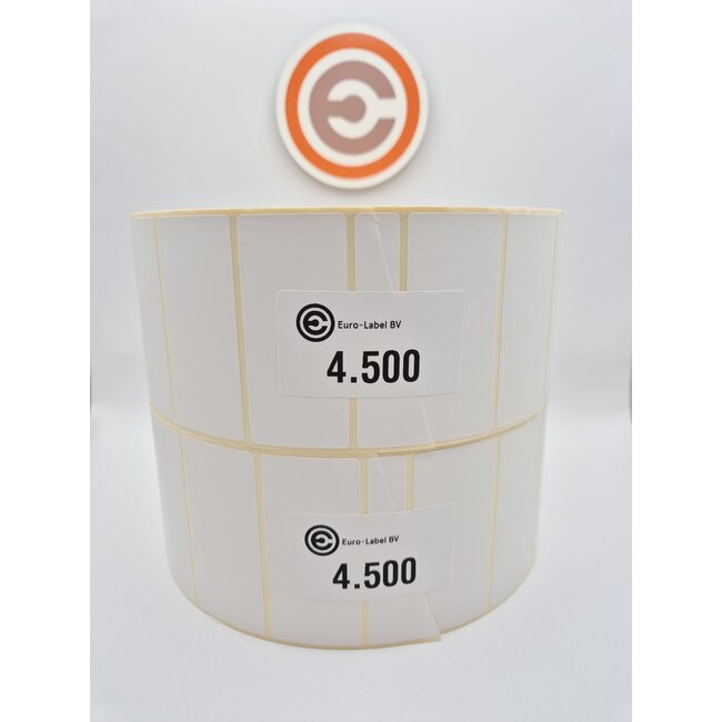 Euro-Label  70 x 32mm Thermische Euro-Labels 4500 per rol