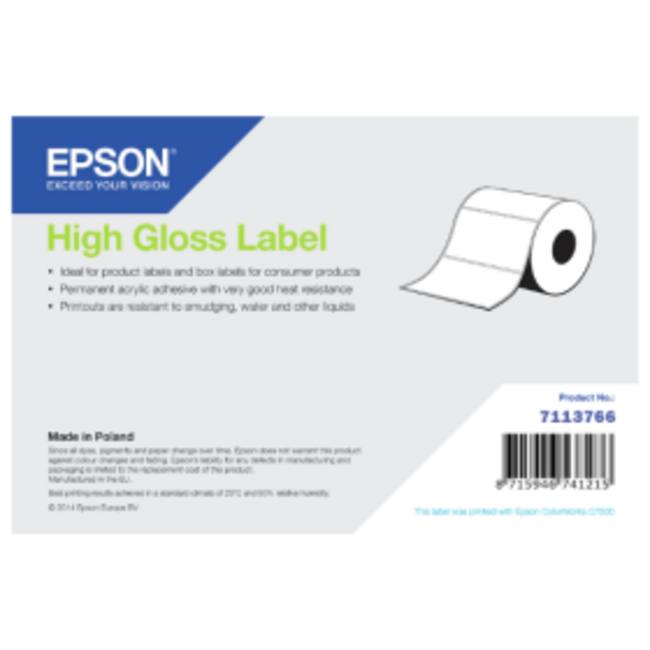Epson High Gloss Labelrol | 102 mm x 58 m | Doorlopend