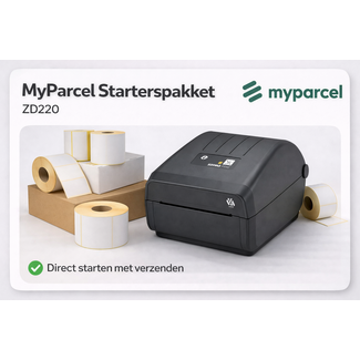 Zebra MyParcel Starterspakket - labelprinter + 1.200 labels Zebra MyParcel Starterspakket - labelprinter + 1.200 labels
