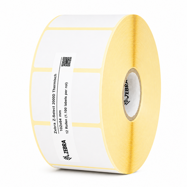 Zebra Z-Select 2000D Thermisch | 102x64 mm | 12 Rollen (1.100 labels per rol)