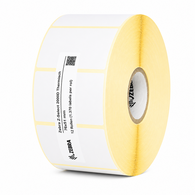 Zebra Z-Select 2000D Thermisch | 76x51 mm | 12 Rollen (1.370 labels per rol)
