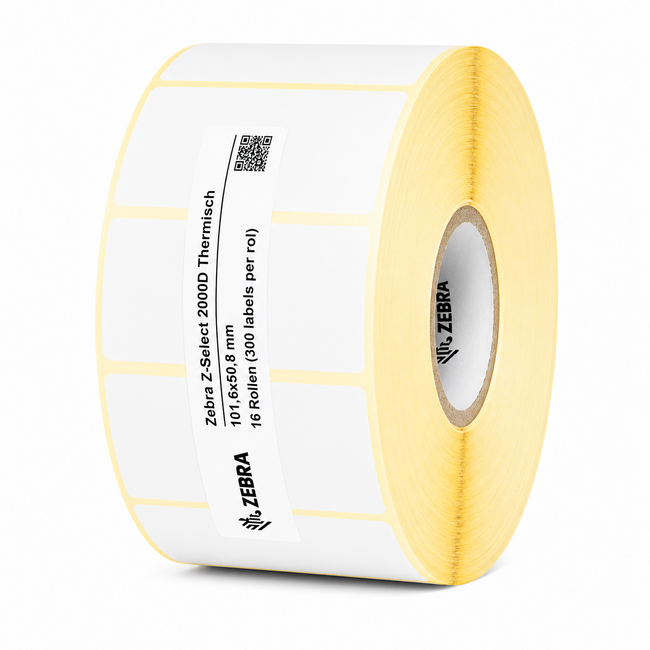 Zebra Z-Select 2000D Thermisch | 101,6x50,8mm | 16 Rollen (300 labels per rol)