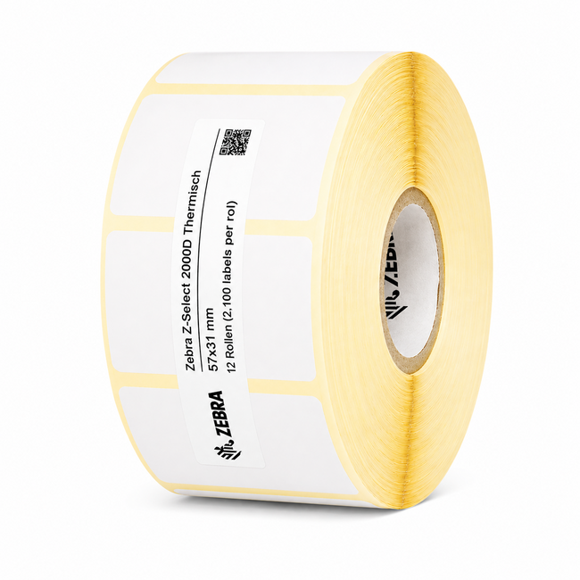 Zebra Z-Select 2000D Thermisch | 57x31 mm | 12 Rollen (2.100 labels per rol)