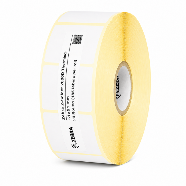 Zebra Z-Select 2000D Thermisch | 51x51mm | 20 Rollen (185 labels per rol)