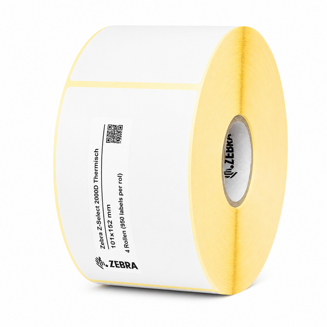 Zebra Z-Select 2000D Thermisch | 101x152 mm | 4 Rollen (950 labels per rol)