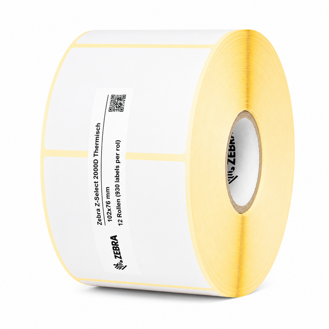 Zebra Z-Select 2000D Thermisch | 102x76 mm | 12 Rollen (930 labels per rol)