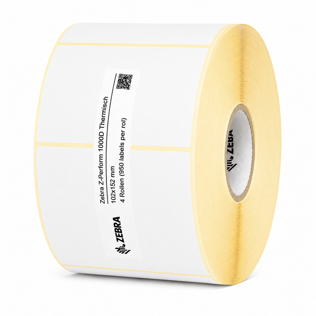 Zebra Z-Perform 1000D Thermisch | 102x152 mm | 4 Rollen (950 labels per rol)