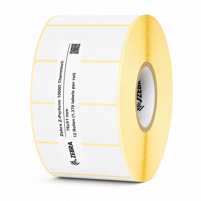 Zebra Z-Perform 1000D Thermisch | 76x51 mm | 12 Rollen (1.370 labels per rol)