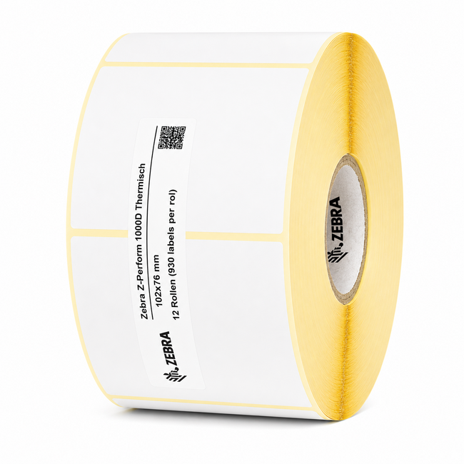 Zebra Z-Perform 1000D Thermisch | 102x76 mm | 12 Rollen (930 labels per rol)