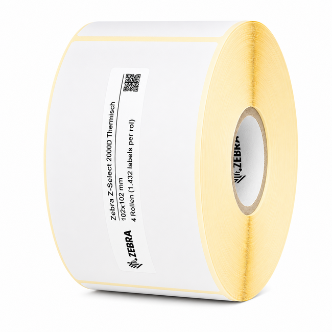 Zebra Z-Select 2000D Thermisch | 102x102 mm | 4 Rollen (1.432 labels per rol)