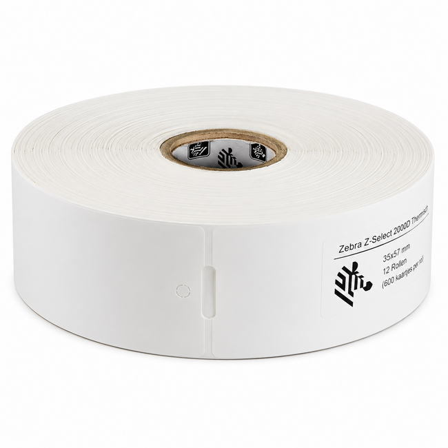 Zebra Z-Select 2000D Thermische Kaartjes | 32x57 mm | 12 Rollen (600 kaartjes per rol)