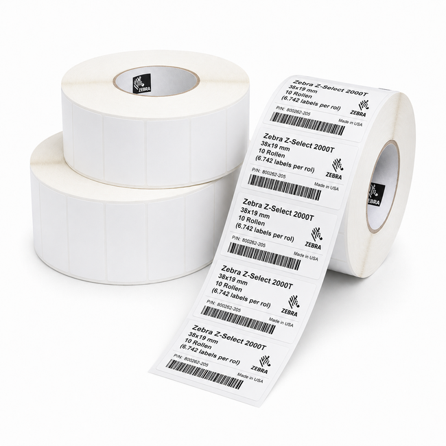Zebra Z-Select 2000T | 38x19 mm | 10 Rollen (6.742 labels per rol)