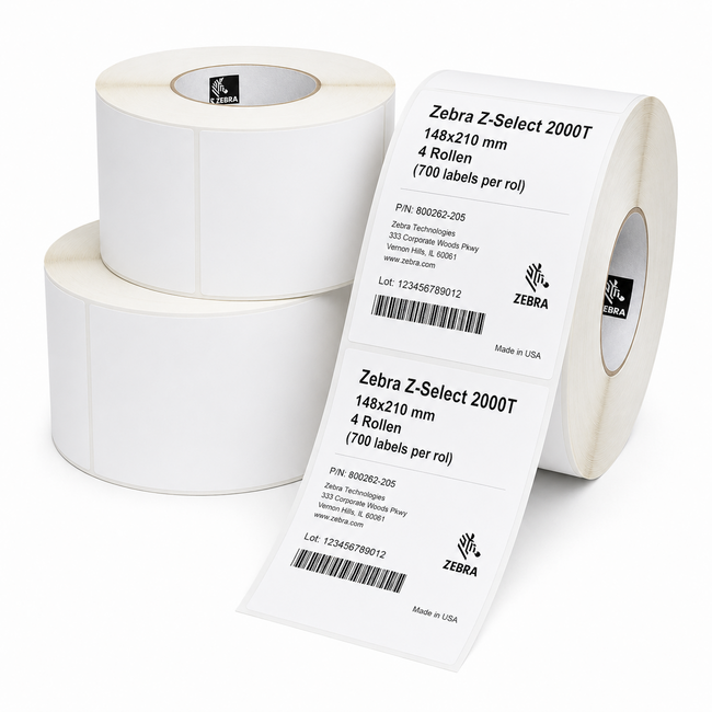 Zebra Z-Select 2000T | 148x210 mm | 4 Rollen (700 labels per rol)